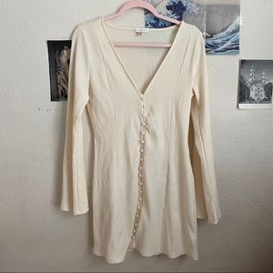 Backyard Roses Pearl Button Down Dress